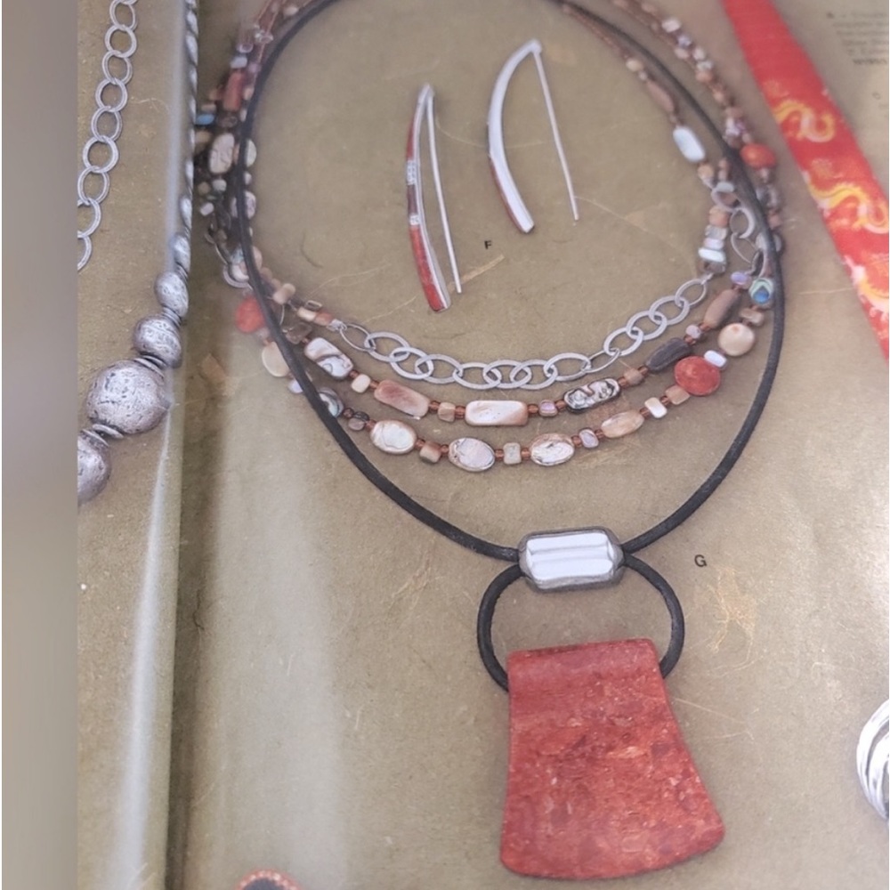 SILPADA Sterling Silver, Three Strand Fiesta
Fun Coral Abalone Necklace - Picture 2 of 10